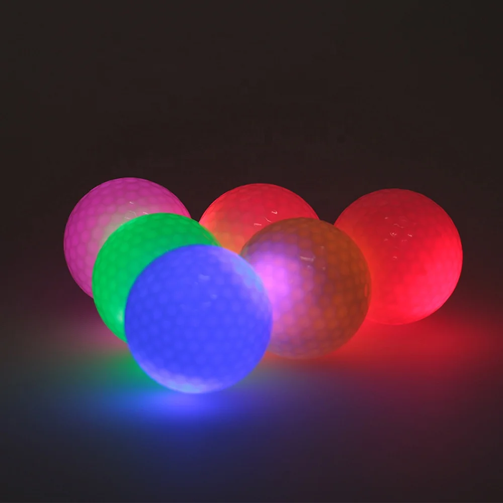 Color Customization  High Quality Factory Price Glowing Golf Ball Night Practice For Men Women Kids Funny Golf Balls