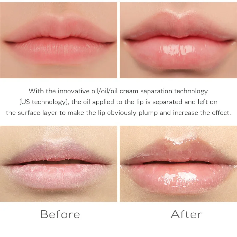 Big Brush 34 color changing lip oil pigmented magic moisturizing flavouring fruit clear vegan pink lipgloss lip plumper gloss