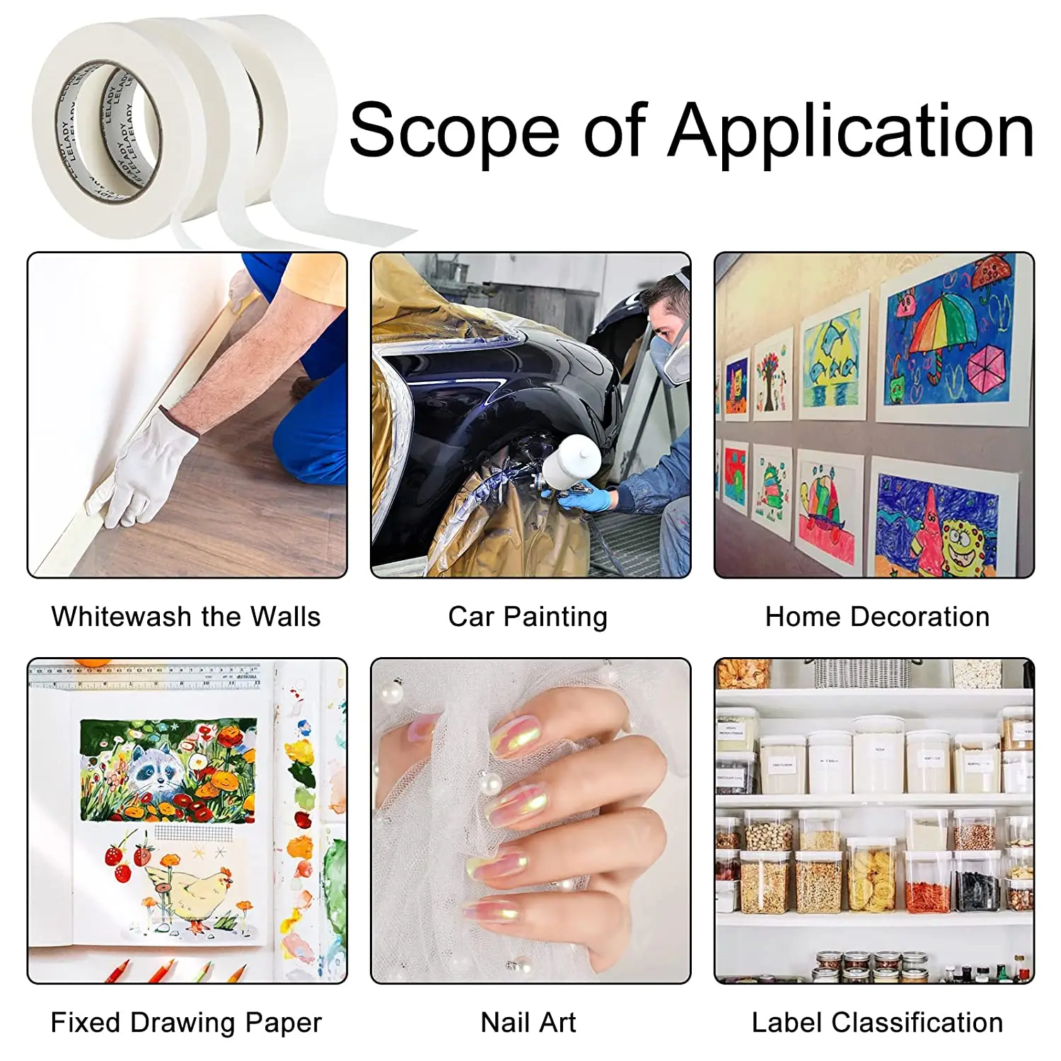 48mm applicator cutting machine custom with logo jumbo roll paper painting film masking tape