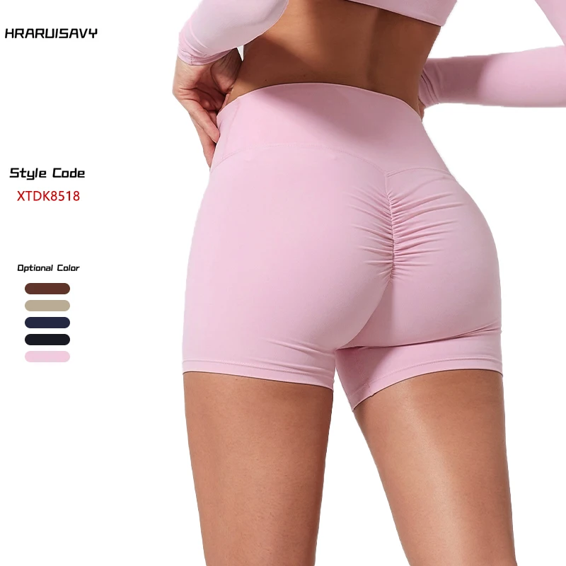Breathable Quick Dry Sportswear Yoga Shorts Scrunch Butt Gym Fitness Women Running Tights Active Wear Biker Shorts