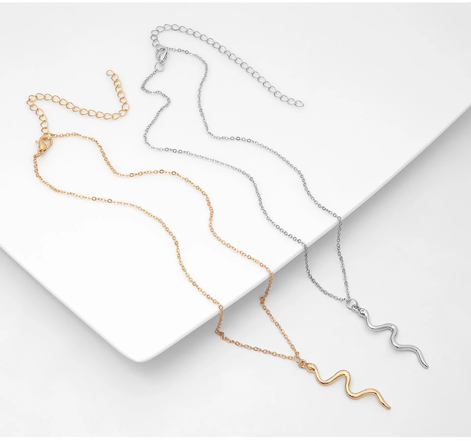 
Personalized Chain Snake Pendant Necklace Punk Clavicle Necklace Jewelry 