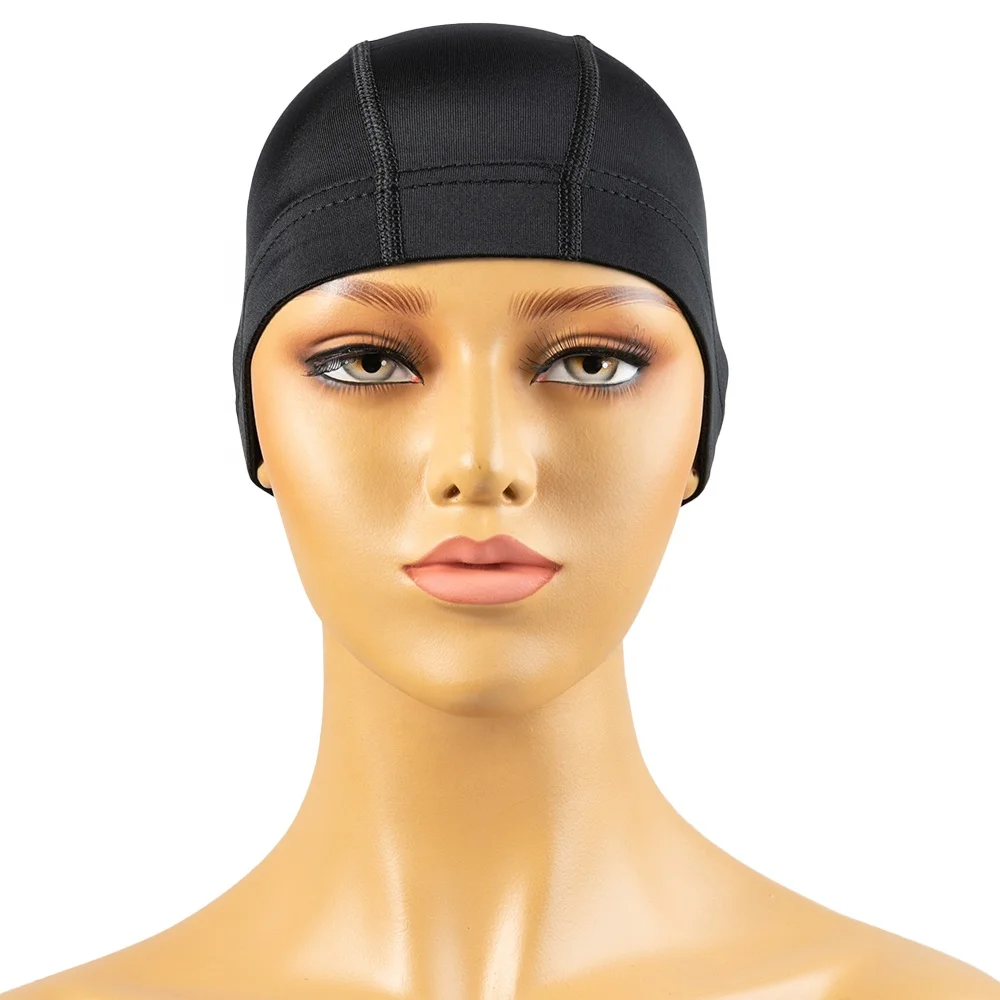 Wholesale  Ultra Stretch Spandex dome Cap Swimming Hat   Polyester Caps Hats DOME CAP FOR MAKING WIGS