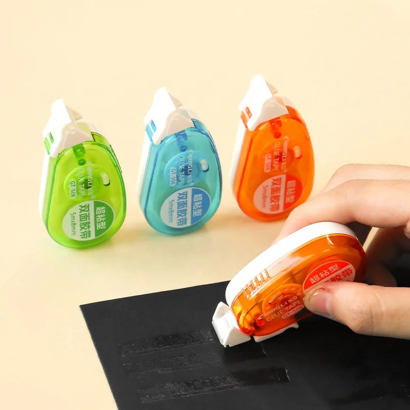 Новые поступления, бумажная клеевая лента, съемная двухсторонняя офисная клеевая лента, прозрачная клеевая лента для школы