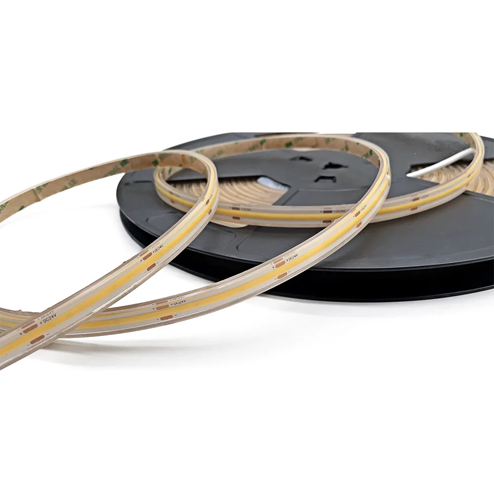 IP68 Waterproof Dot free dimmable COB LED strip light for aluminium profile DC24V 9W 12W led flexible strip LED tape FCOB strip