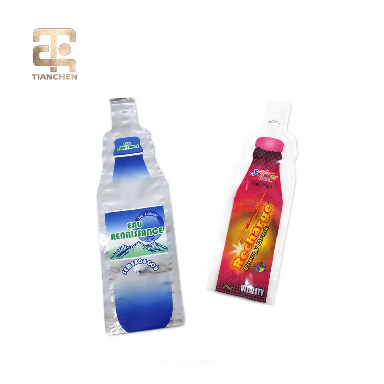 Hot Selling Fruit Mango Shaped Transparent fruit juice plastic soft tube bag for ice pop Liquid Juice Plastic Packaging Bags