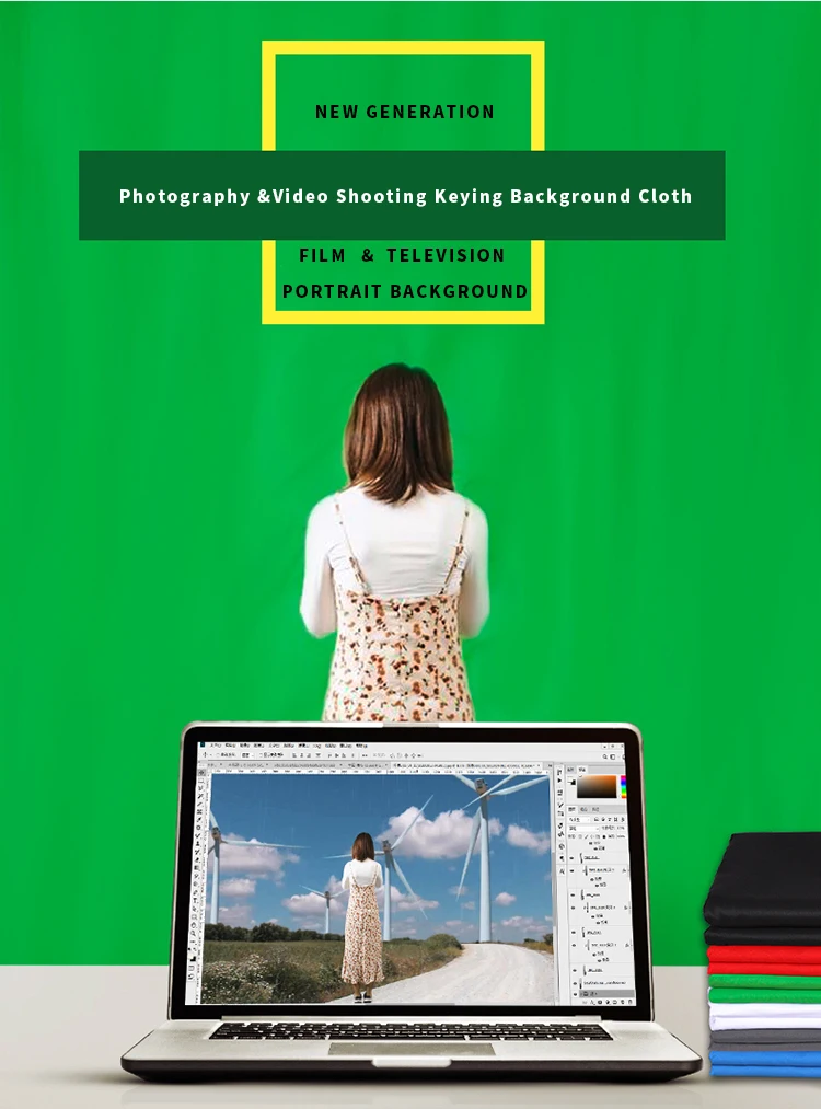  Пользовательский фон для фотосъемки ADMAX с зеленым