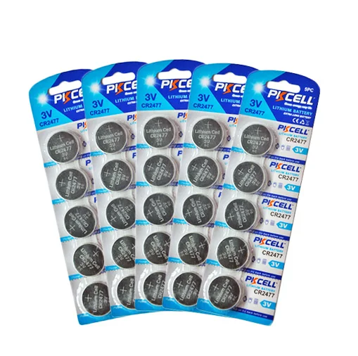 PKCELL 3v voltage cr2477 lithium button cell watch battery with high capacity