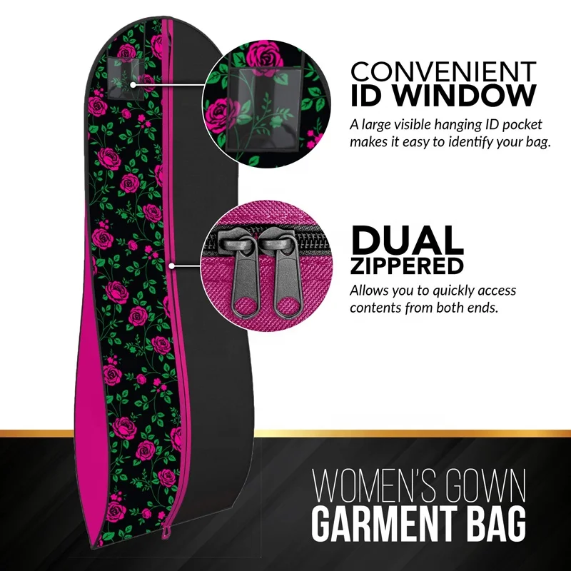 Нетканый 72 дюйма длинный свадебный протектор для платья, сумки для хранения одежды