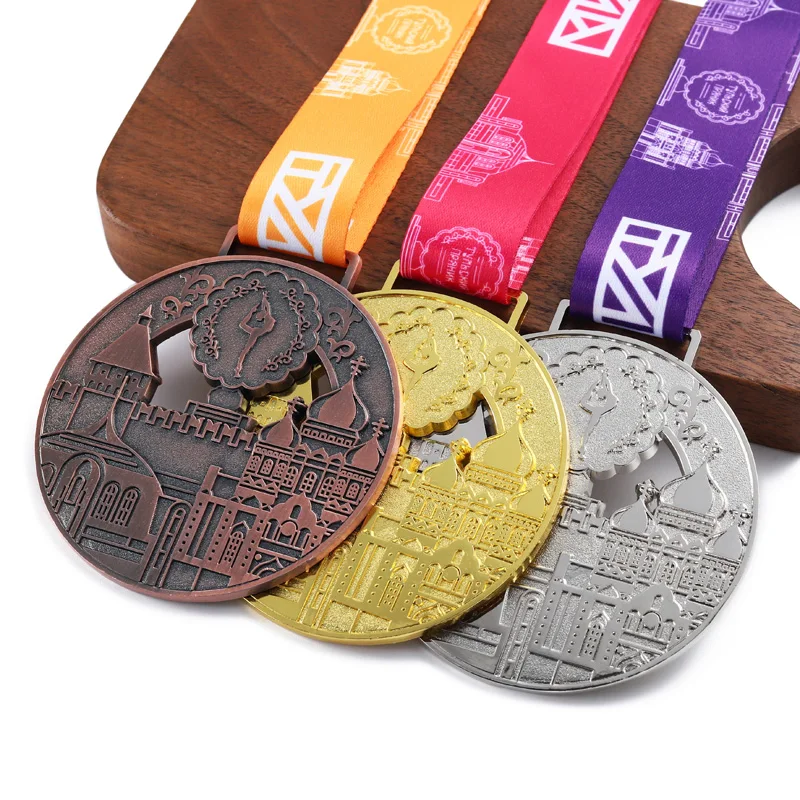 Custom 3D Design Metal Gold Silver Bronze Medals Girls Sports Zinc Alloy Cheerleading Rhythmic Gymnastics Bespoke Dance Medal