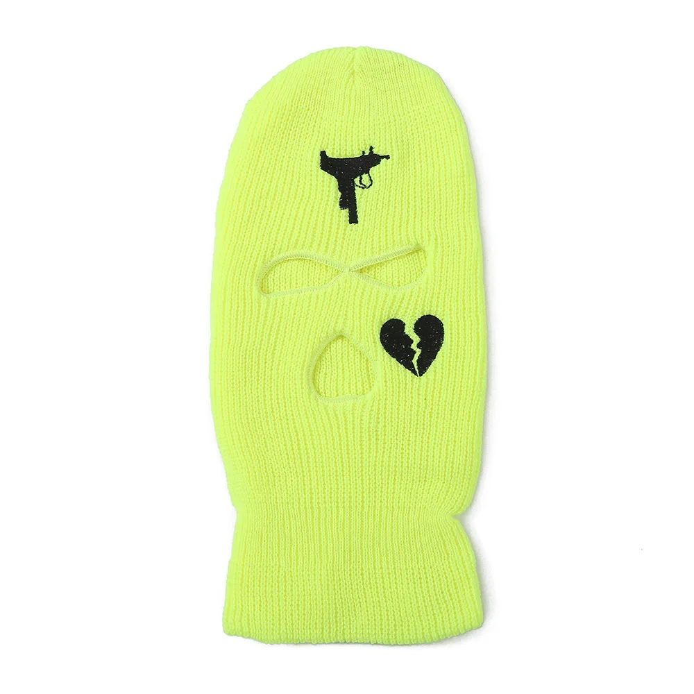 Wholesale knitted balaclava face Knit Full Face mask Cover three holes distressed balaclava ski mask