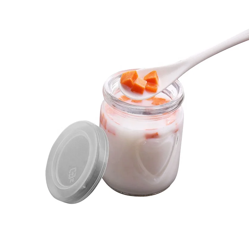 250ml Clear Glass Jelly Jar with Plastic Lid 8 oz Kitchen Food Storage Canister with Embossed Hearts Amazon Hot Sale