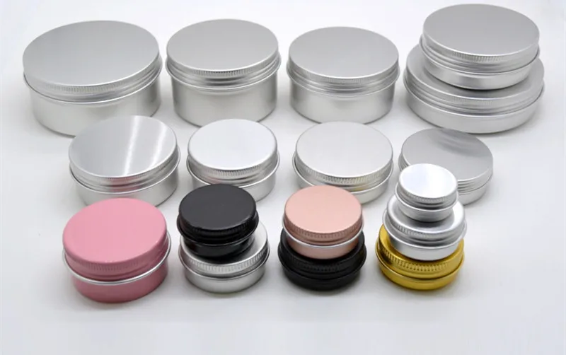 CBD aluminum jars&can with screw lid cosmetic cream jar