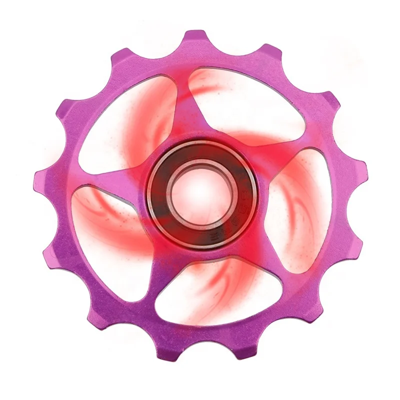 Aluminum bearing mountain bike metal pulley road bicycle rear dial guide wheel 11T 13T bike guide wheel