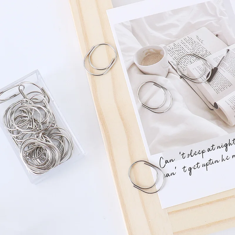 2024 New 25mm Mini Color Paper Clip Creative Shape Metal Paper Clip Return Type Needle Cross-Border Exclusive Supply