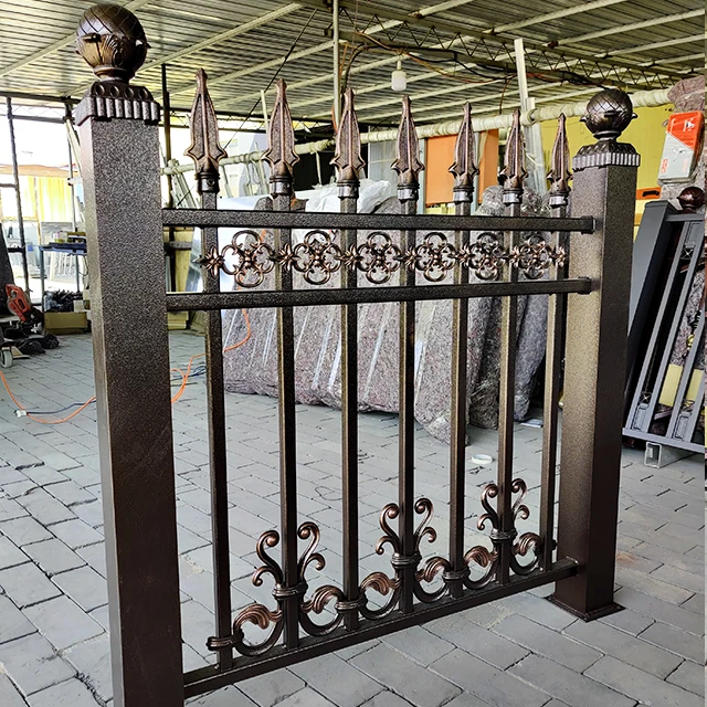 New Design Customized Size Panel Picket Ornamental Fence Aluminum Metal Modern Flooring Aluminium Alloy Villa Cheap Fence
