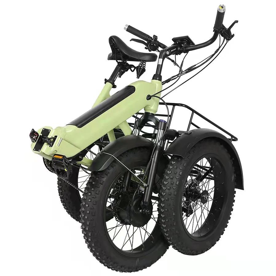 Joyebikes 48 в 500 Вт bafang фронтальный двигатель трицикл с толстыми шинами 7 скоростей складной электрический для взрослых распродажа