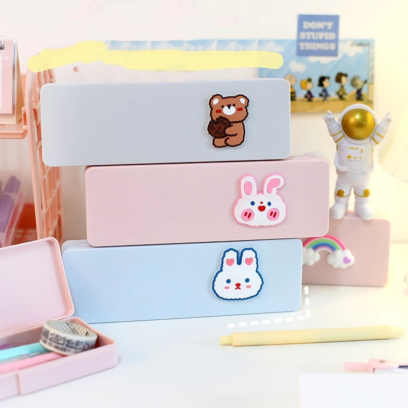 Creative Cartoon Cute Pen Case High Capacity Waterproof Student Pencil Storage Holder
