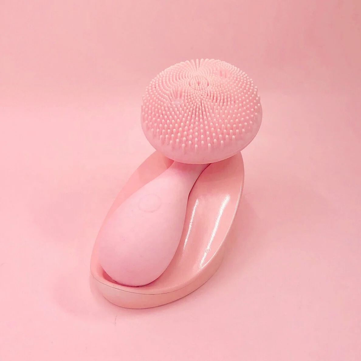 Silicone Spin Skin Scrubber Electric Sonic Facial Brush Cleaner Usb Rechargeable Face Cleansing Brush