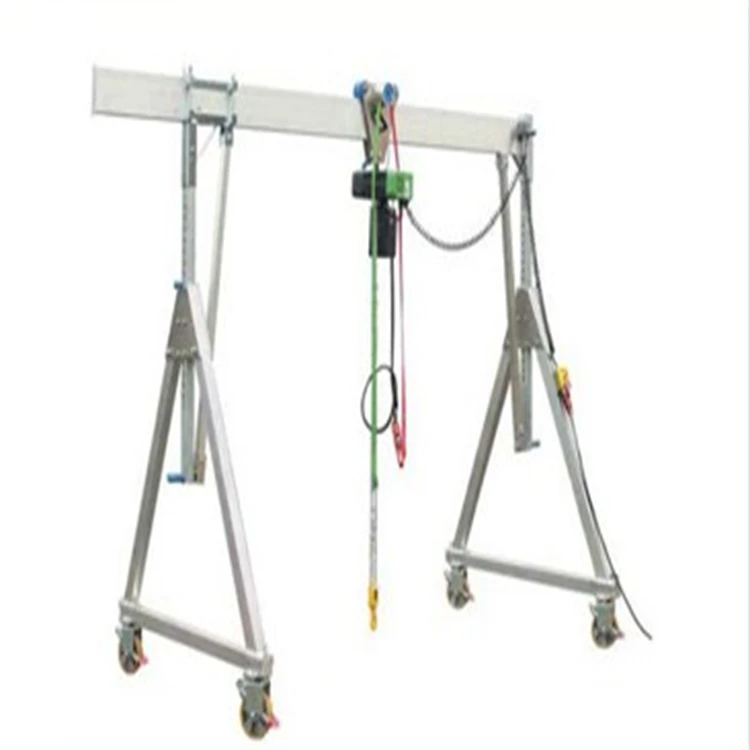 1t 2t 3t 5t aluminum light movable portable a frame gantry crane for sale