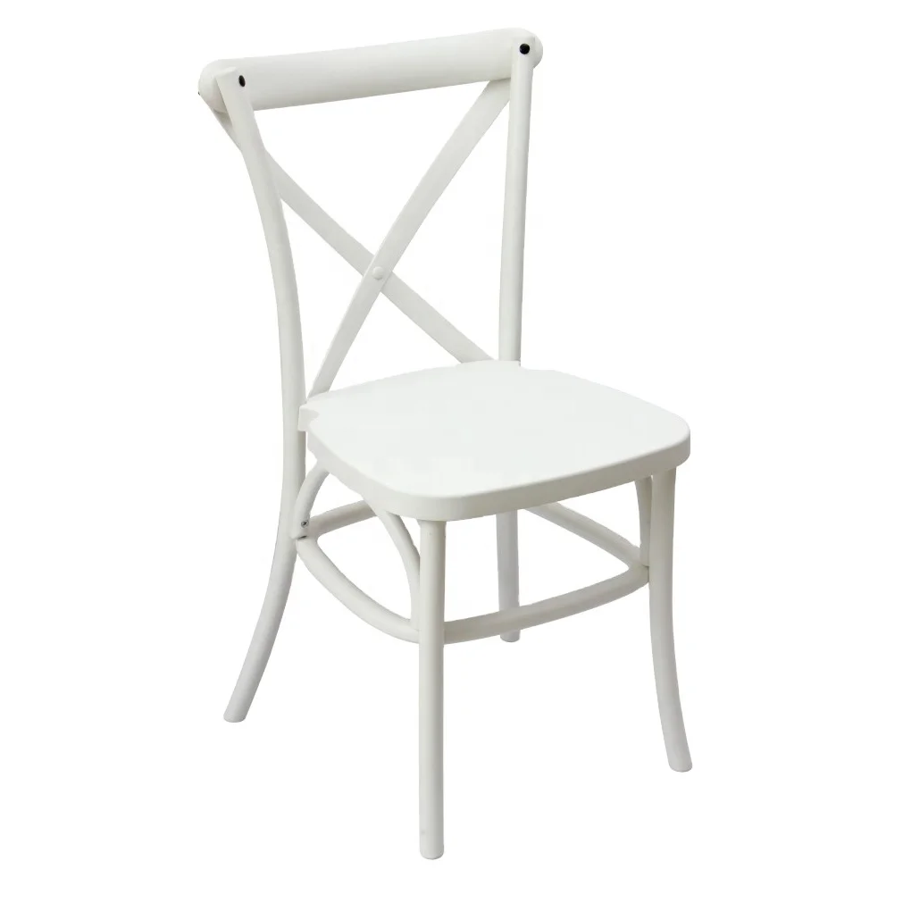 crossback resin dining chair for wedding use