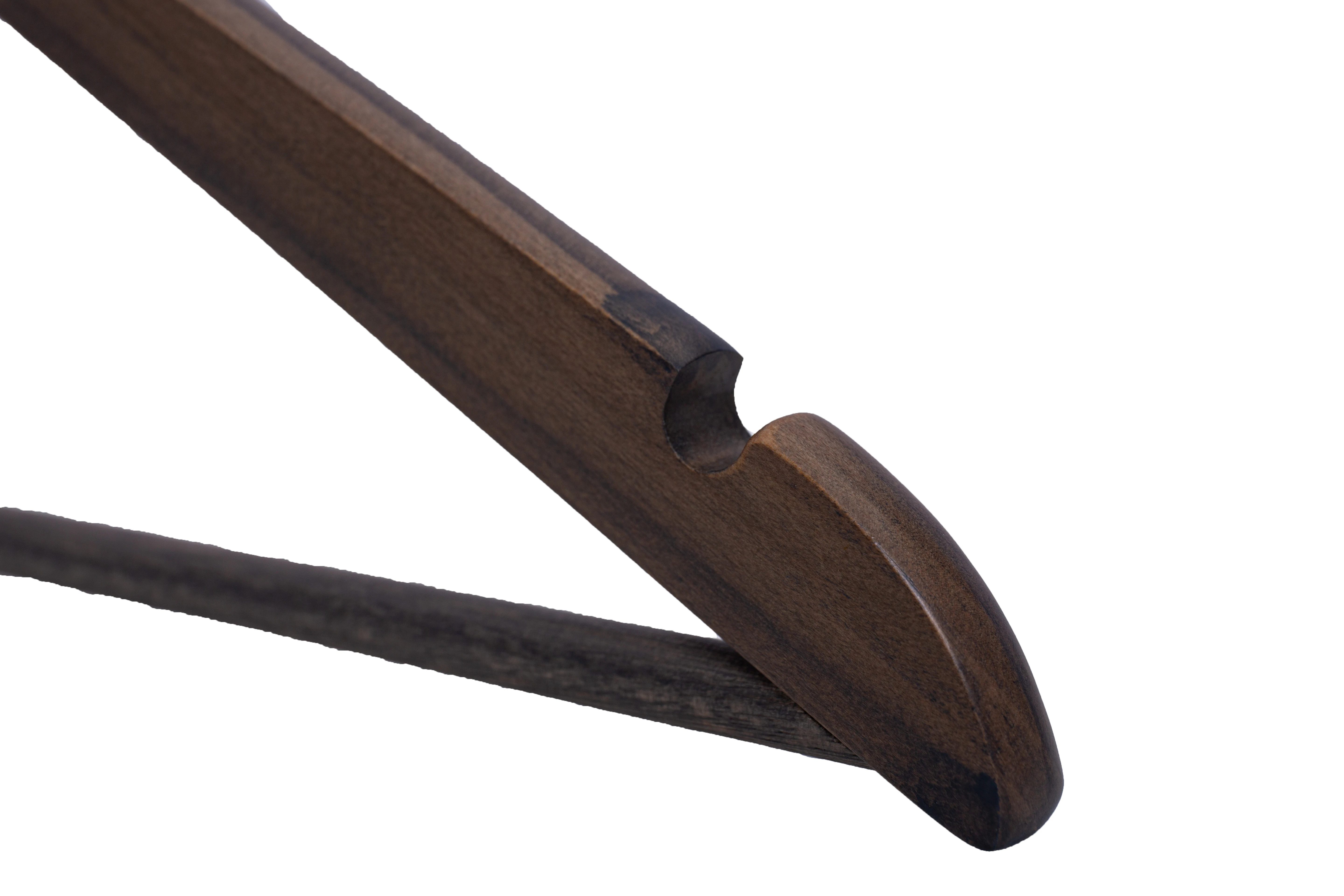 Hot Selling Round Head Wooden Hangers for Clothing with Anti-slip Bar