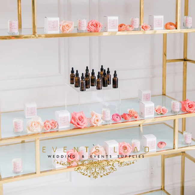 Клубная мебель Liberty, металлические Бальные полки из нержавеющей стали со стеклом