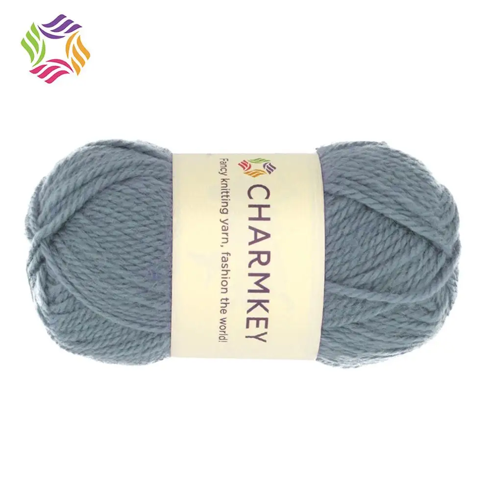 
Charmkey solid color soft rayon 100% wool yarn for hand knitting baby sweater 