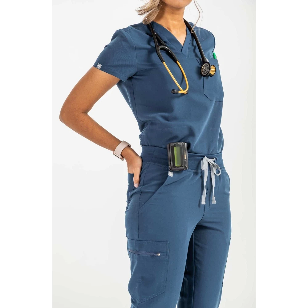 Bestex Garments Private Logo Design Jumpsuit Anti-Microbico Conjunto Uniformes Scrubs Uniforms Set Petite Size Strech Nurse Suit
