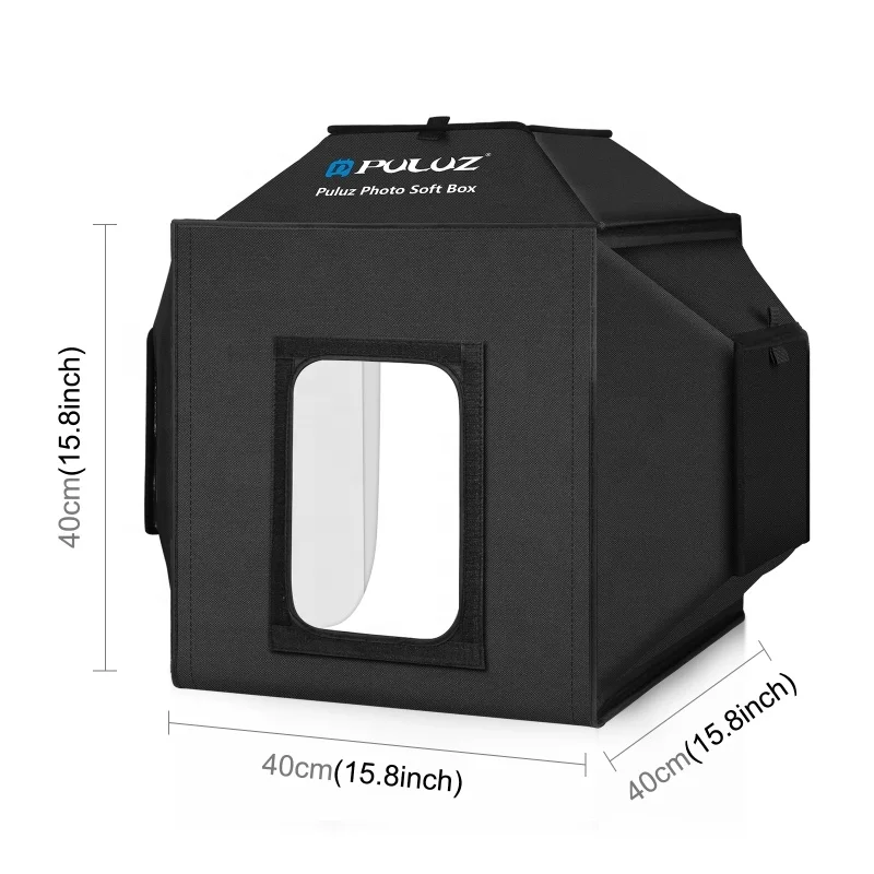 PULUZ 40cm Folding 72W 5500K Studio Shooting Tent Soft Box Photography Lighting Box with 4 Colors Backdrops For Shooting