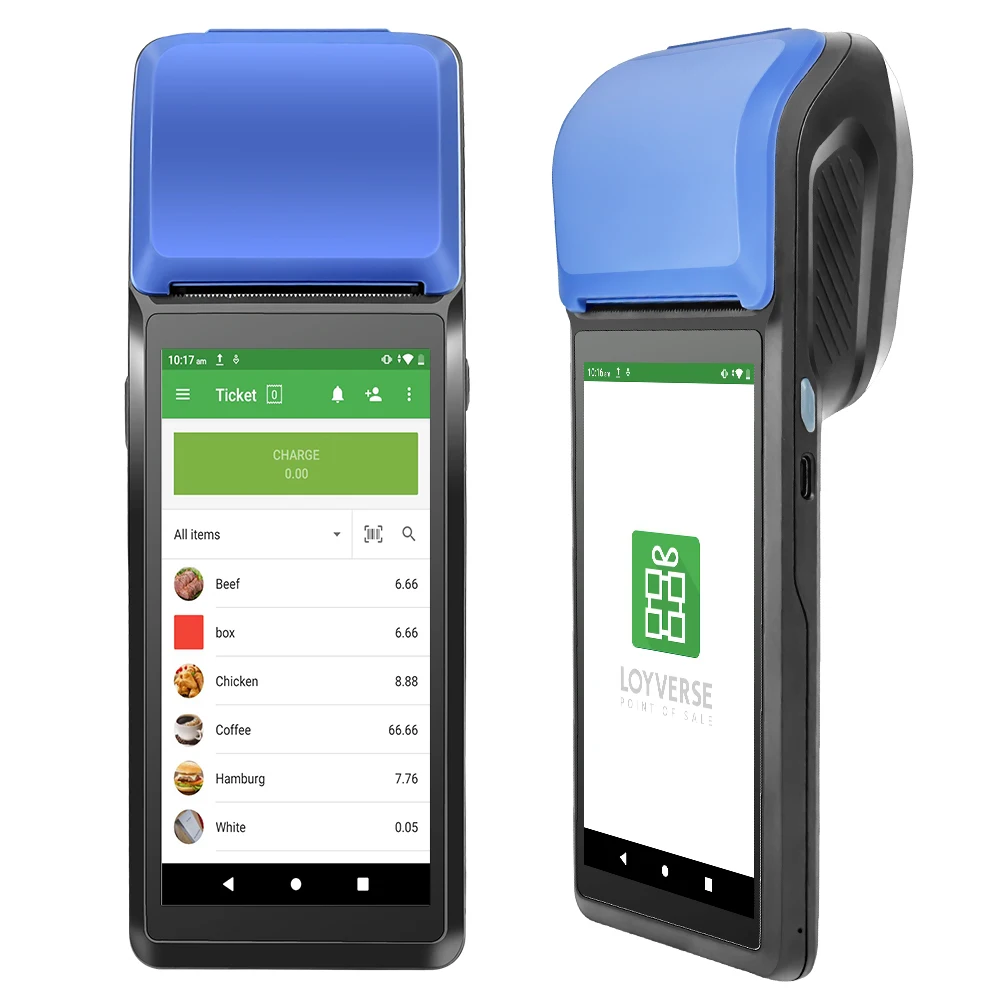 FYJ F1-P1 5.5 Inch 2+32G Small Pos Machine Stock Taking Battery Ticket Vending Machine Android Scanner 2D Pos Terminal Price