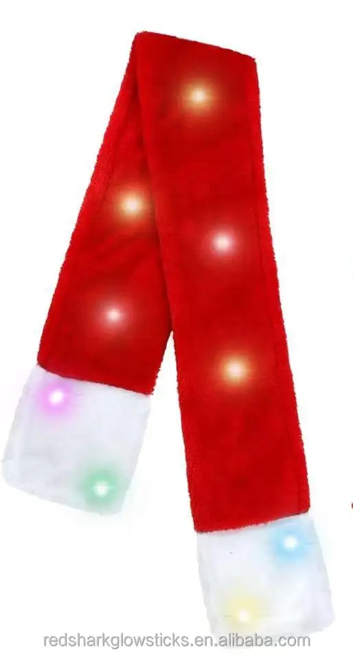 World Trend LED Glowing Santa Hat Christmas Decoration Plush Supplies Party Set New Christmas