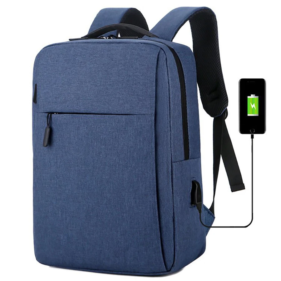 Custom waterproof  travel office  school Laptop Bag With USB Charging Business Laptop Backpack unisex
