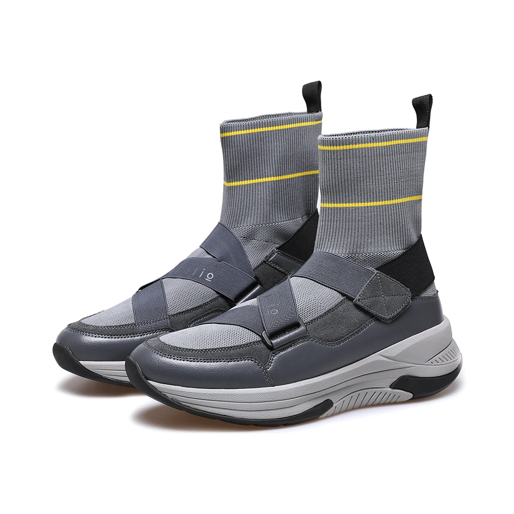 Customize Chunky Platform Men Breathable High Top Sneakers With Logo