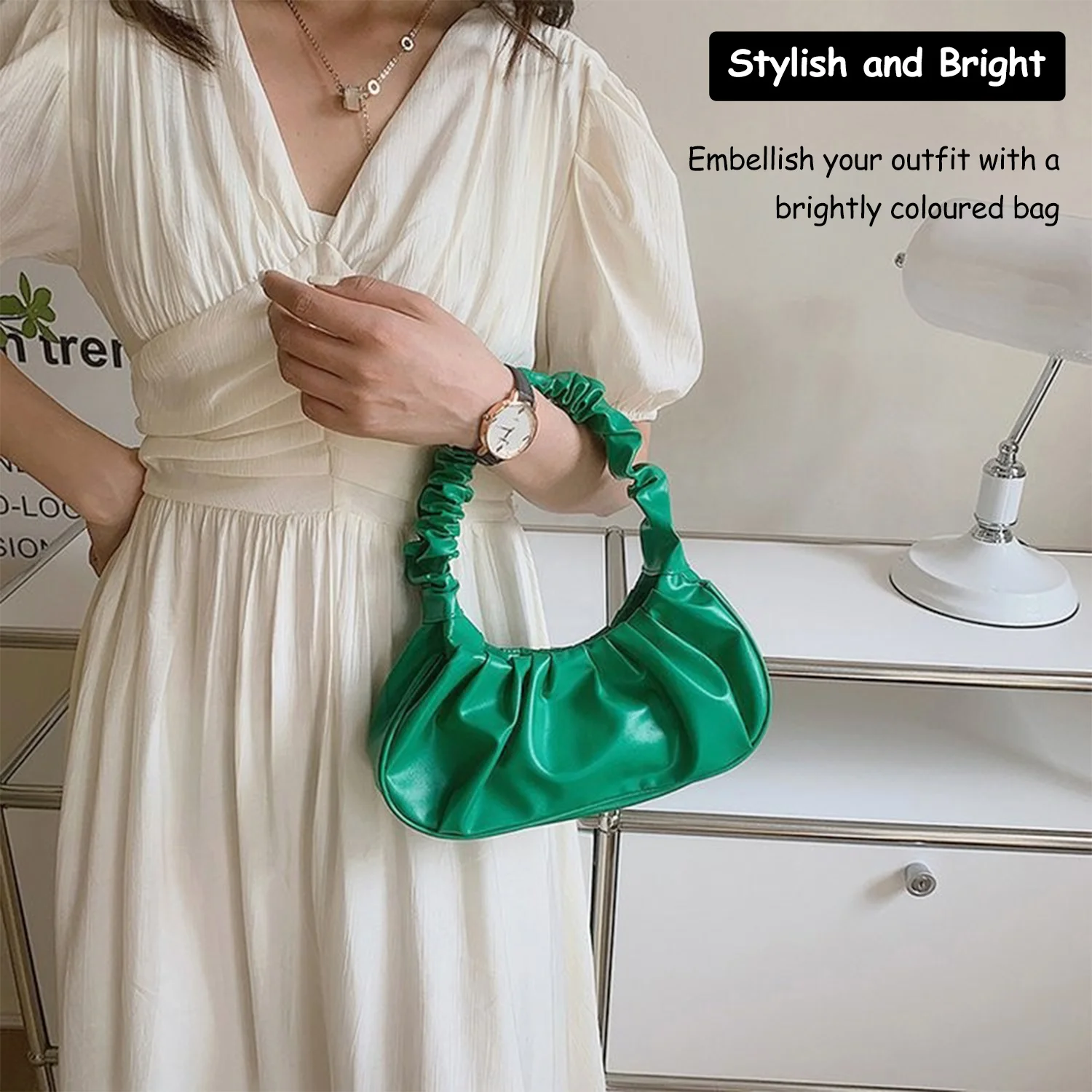 2023 Summer soft casual handbags fashion armpit bags ladies shoulder vintage bag female mini dumpling bag for women