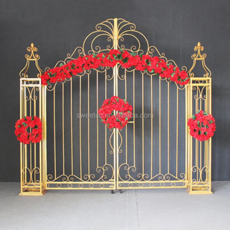 2019 fashion design wedding stage decoration wedding metal backdrop arch for sale