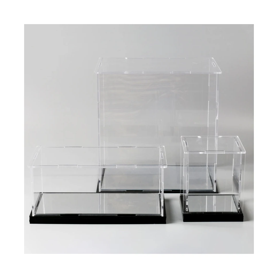 Wholesale High Quality Dustproof Plexiglass Transparent Assembled Model Toy Display Box Acrylic Figure Display Case
