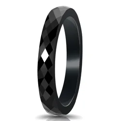 Wholesale New Design Couple Band Jewelry Simple 3mm Ceramics Ring Jewelry for Women Girls Gifts