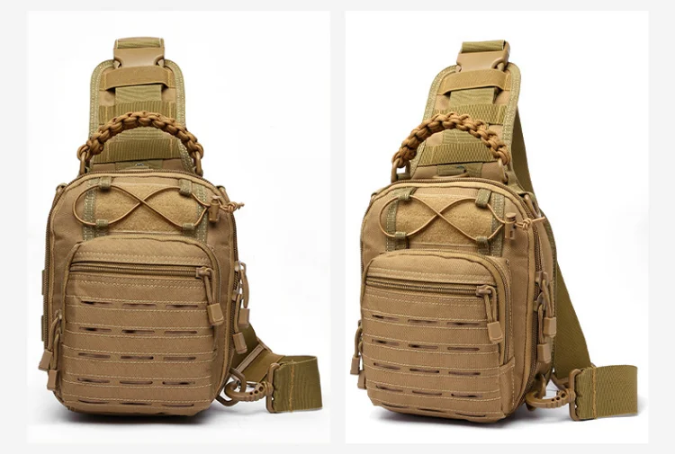 Chenhao Rucksack Mountaineering Bag Waterproof Cut Molle Backpack Crossbody Casual Slingback Pack Tactical Sling Bag