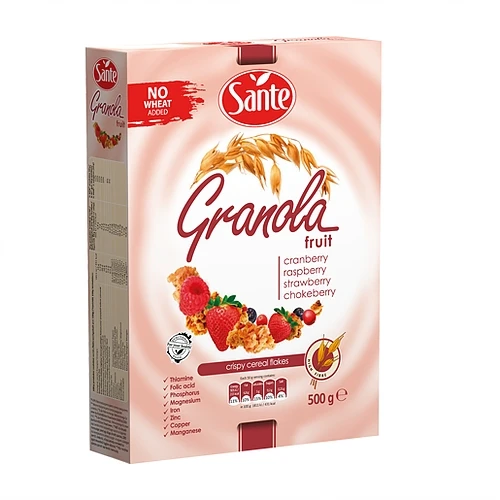 Sante Fruit GRANOLA 350g / 500g / 50g Cereal Contact Us 0.35 Kg Box Packaging from PL Fresh with Contact Us Shelf Life