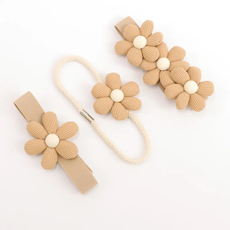 Curtain Tiebacks new style small cartoon flower tow colour , curtain decorations brown and beige colours curtain tiebacks