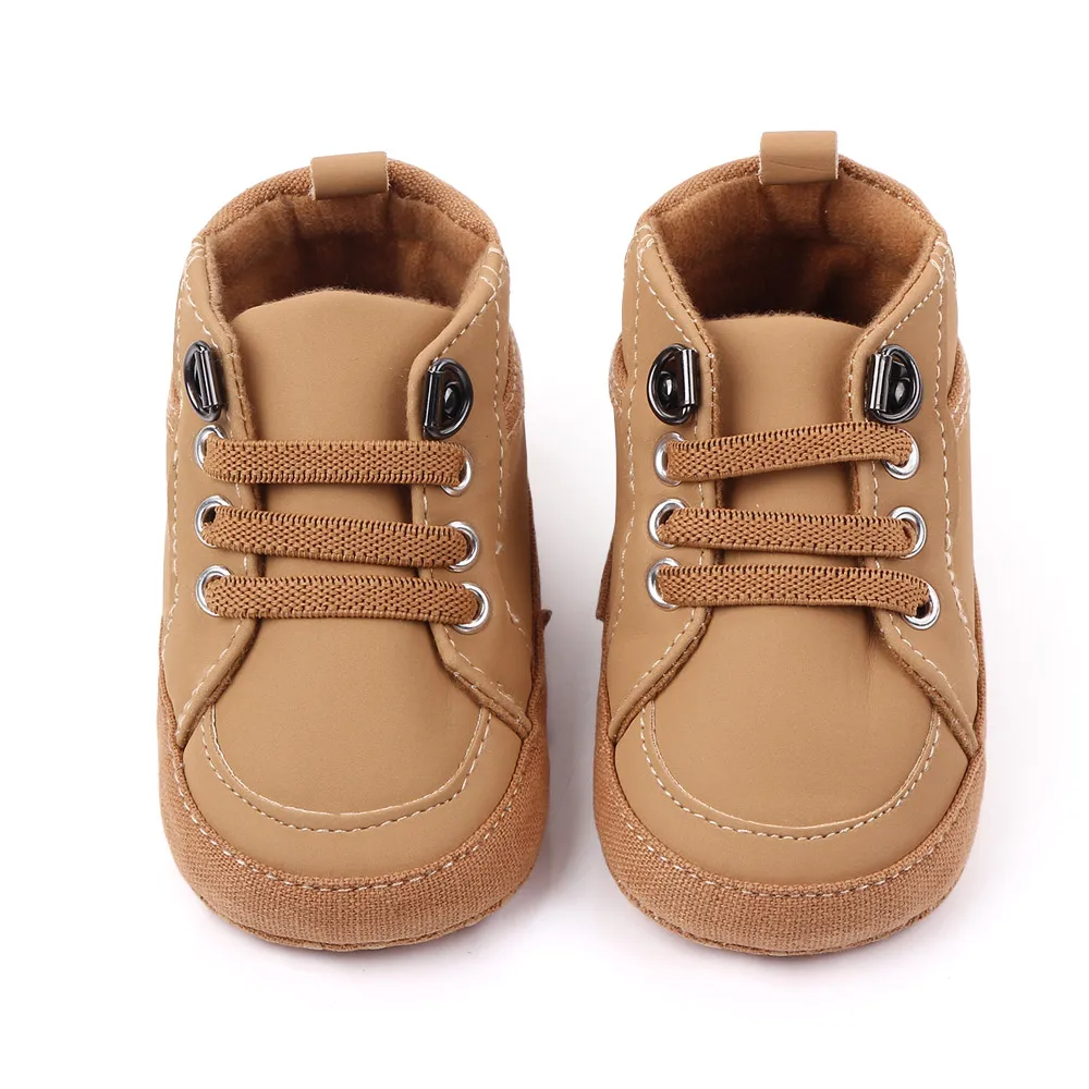 Infant Baby Boys Girls Canvas Toddler Sneakers Non-Slip First Walkers Ankle Boots