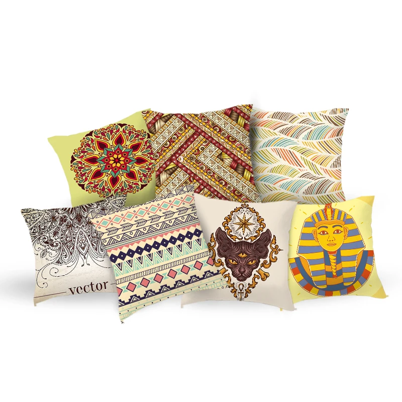 
Vintage Tribal Elephant Owl Mandala Dreamcatcher Home Decorative Pillowcases Throw Pillow Case Cushion Cover 18 x 18 inches 