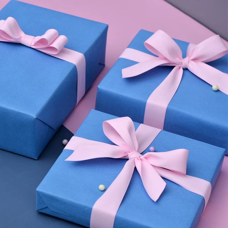 Red custom polyester silky ribbon roll for gift wrapping bow making DIY crafts flower bouquet hair accessories 22mm