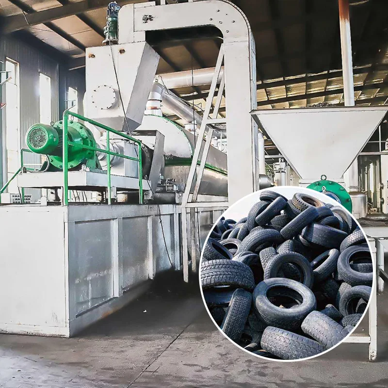 Waste Tyre Plastic Rubber Pyrolysis Plant Converting to Fuel Oil
