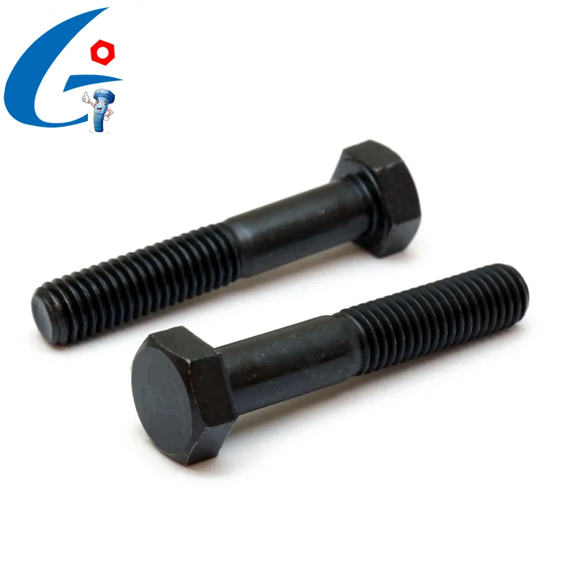 
Черный болт с шестигранной головкой Класса E2 из углеродистой стали 