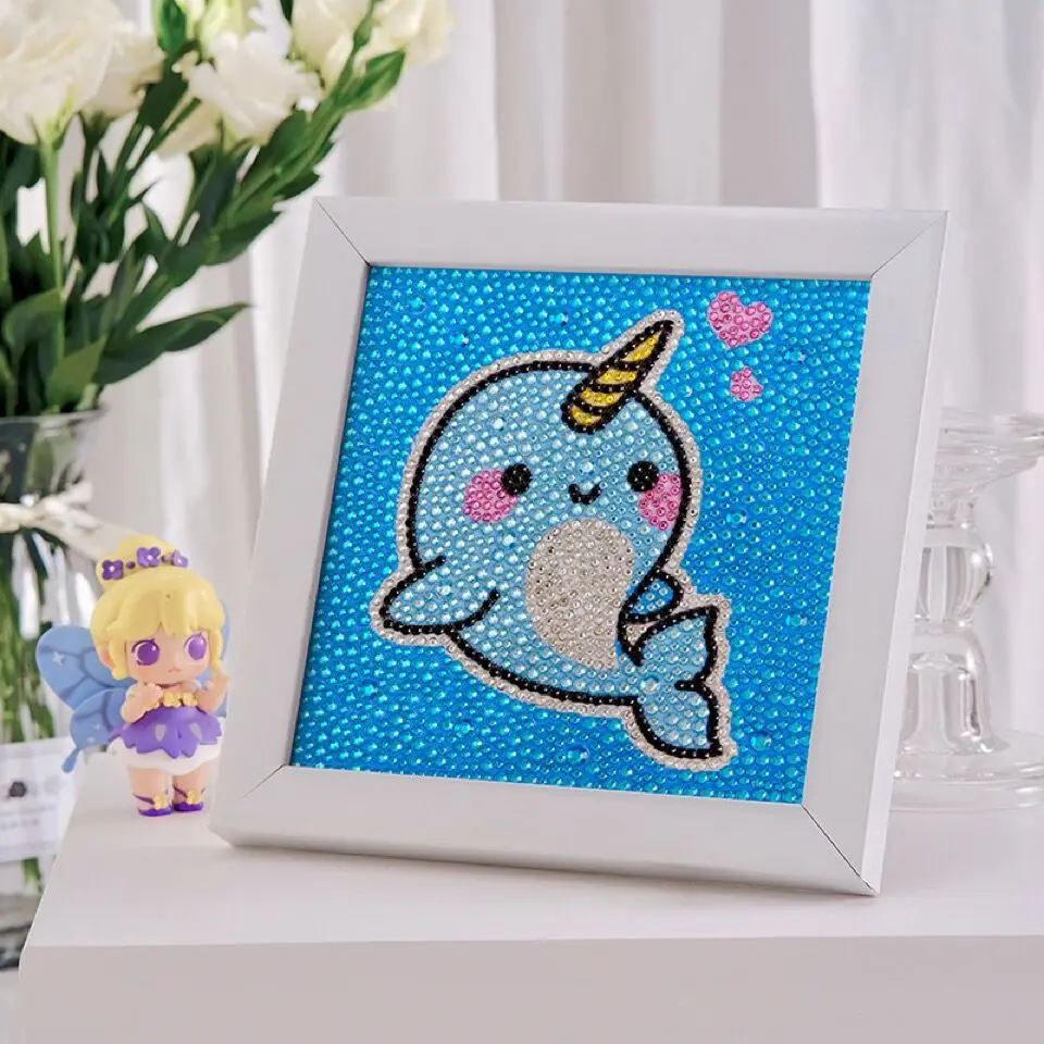 Wholesale Wooden Diamond Painting The underwater world 5d Diy Diamond Painting For Kids Full Crystal Drills Child Toy Gifts