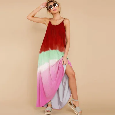 Summer Dress 2021 Hot Style Casual Loose Irregular Striped Long Skirt