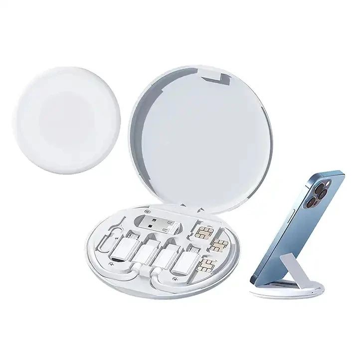 Newest customized Remax RC-190 Multifunctional mobile phone 60W Fast Charging data cable 3 in 1USB cable set storage For set box