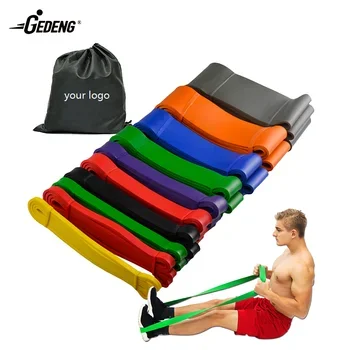 Gedeng Adjustable 15lbs Custom Colors Assist Free Loop Bands Long Resistance Band For Pull Ups