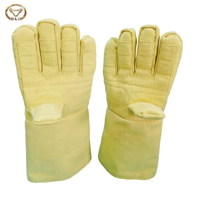5 Fingers Heat resistant Anti cutting Safety Para Aramid Gloves For Hand Protection HG S5 1
